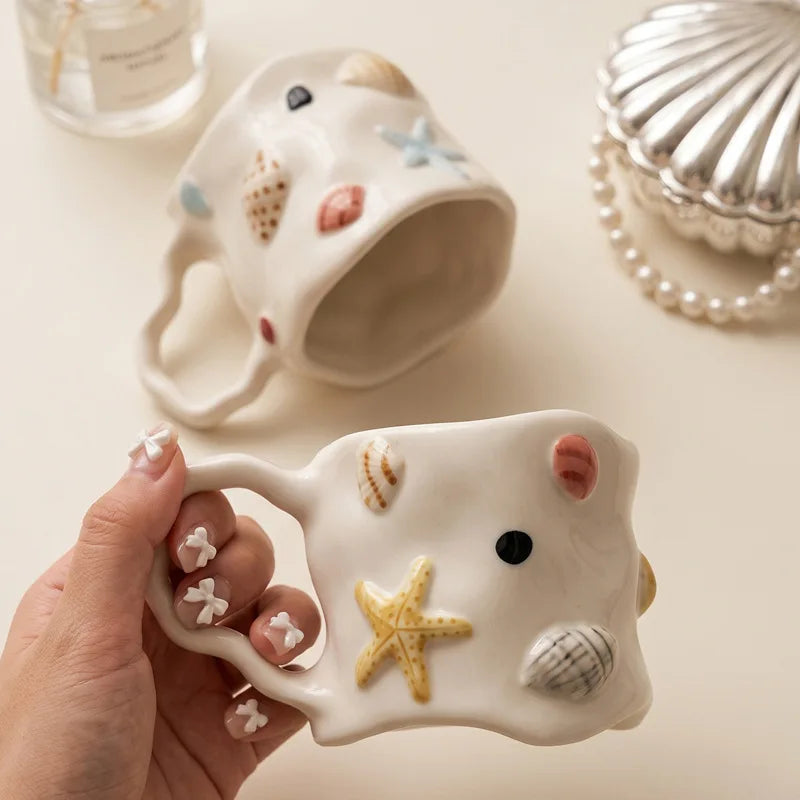 Seashell Ceramic Coffee Mug