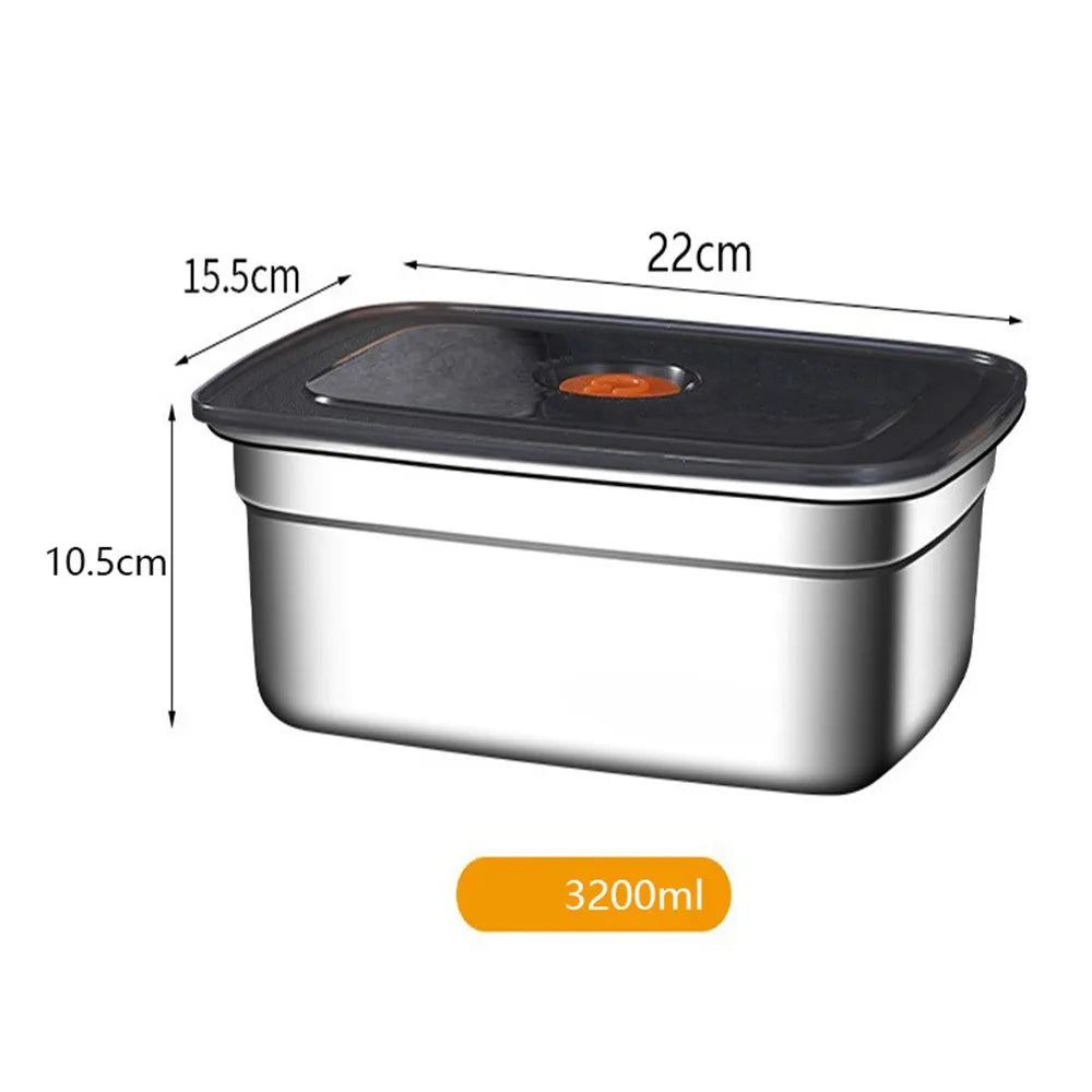 High Quality Stainless Steel Camping Lunch Box Sealed Refrigerator Freezer Storage Box Leak-proof Microwave Suitable Bento Box