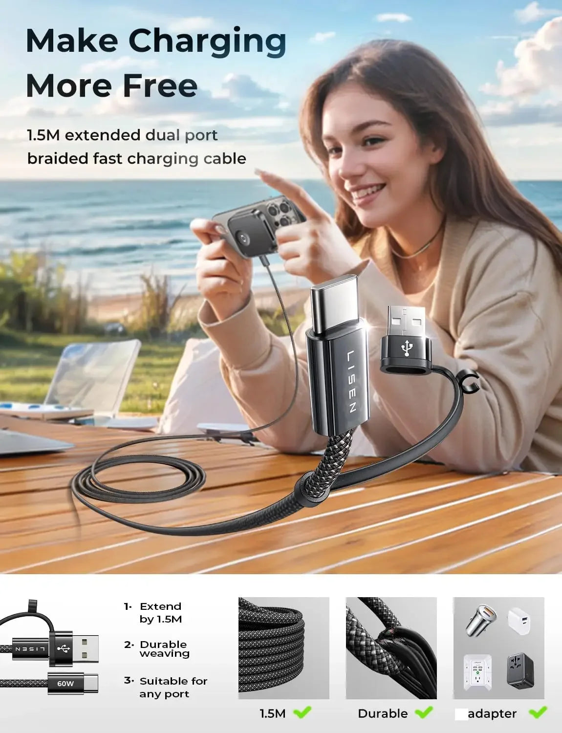 LISEN Portable MagSafe Charging Stand