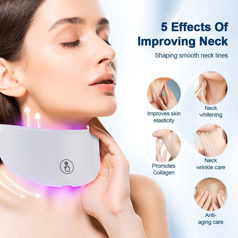 7-Color LED Neck Mask for At-Home Skincare
