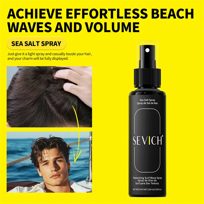 Natural Sea Salt Spray, Soft Waves & Texture, 100 ml