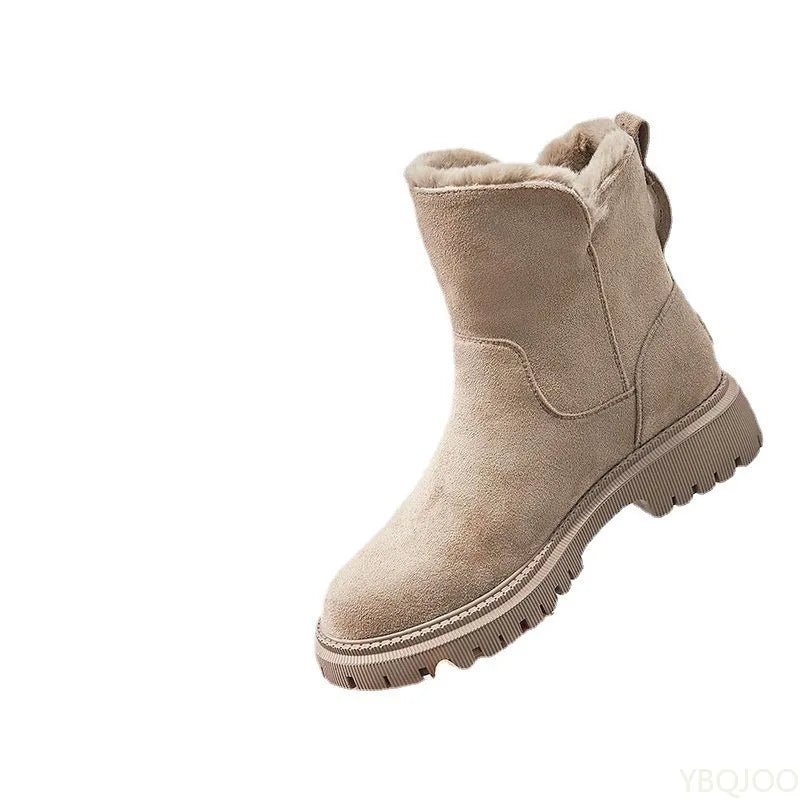 Thick Sole Plush Women's Short Boot
