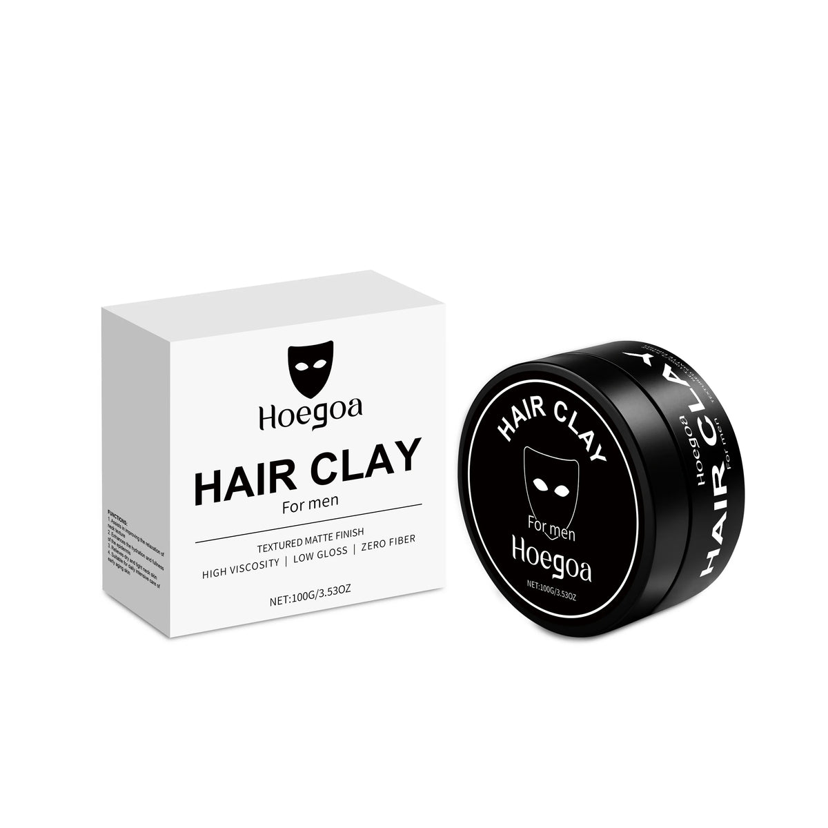 Hoegoa Men's Hair Clay, Strong Hold Matte Finish, 100 g