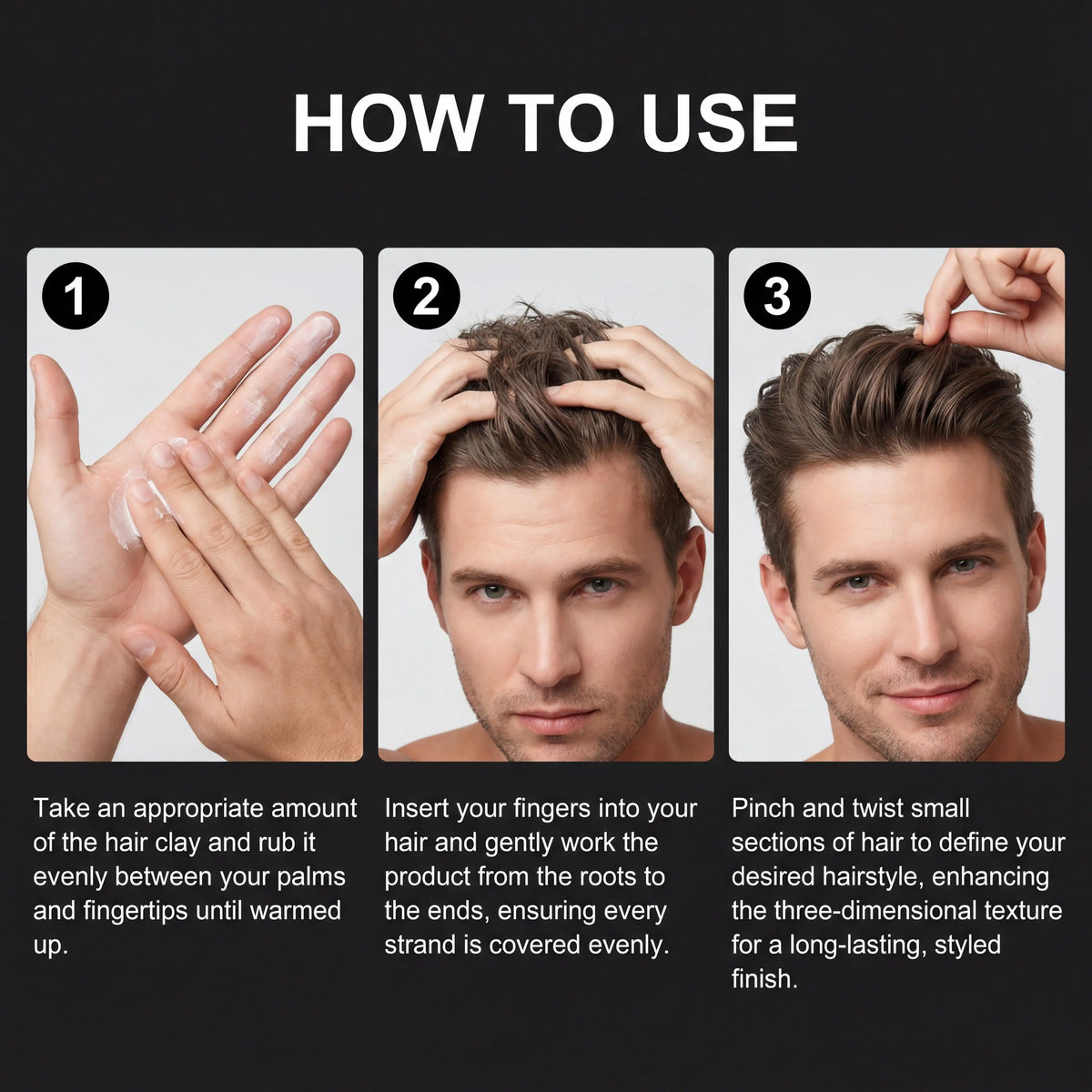 Hoegoa Men's Hair Clay, Strong Hold Matte Finish, 100 g