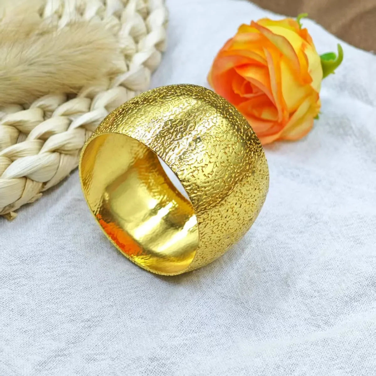 Gold Metal Napkin Ring – Hotel Collection