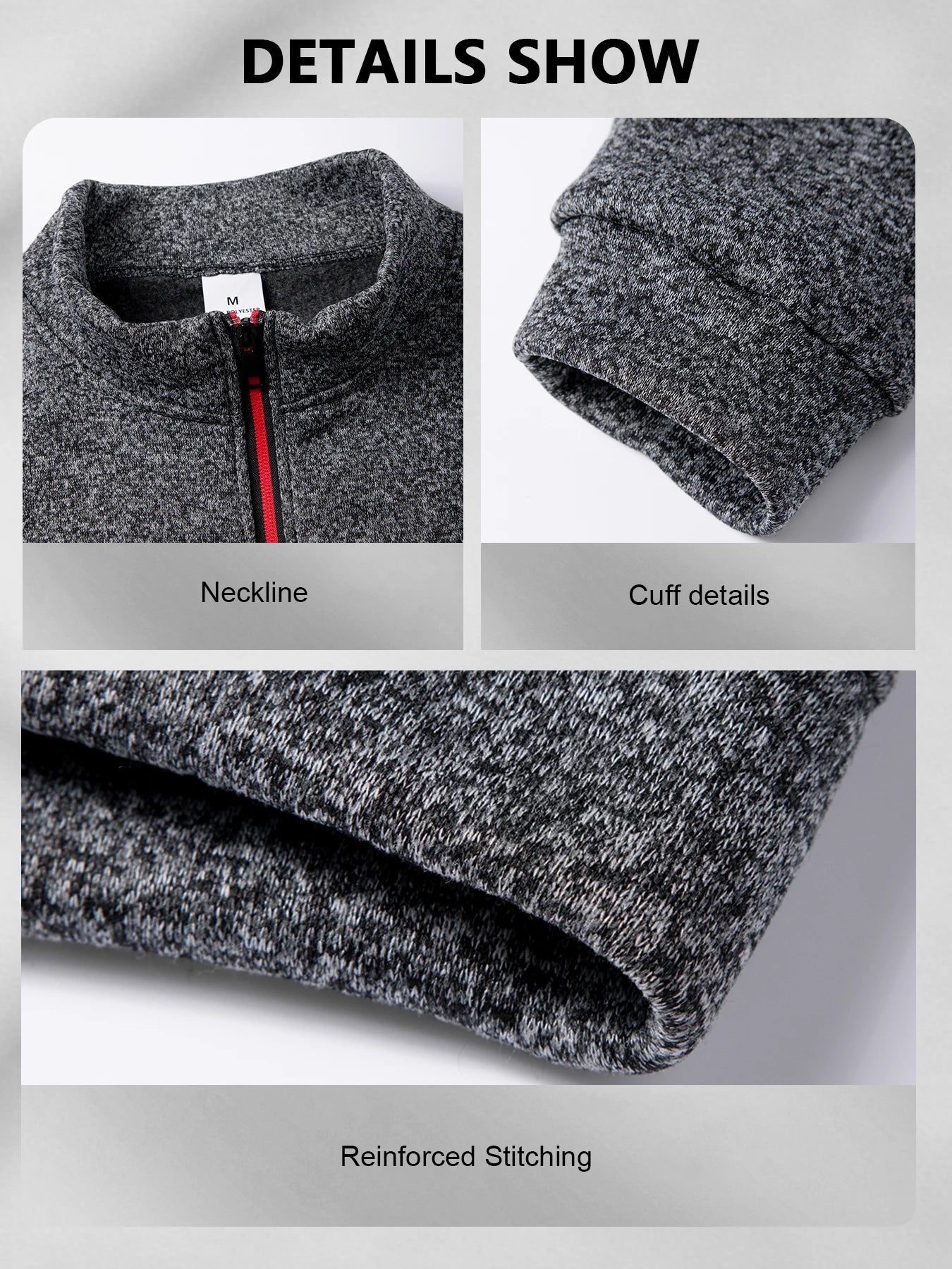 Men's Quarter-Zip Mock Neck Pullover