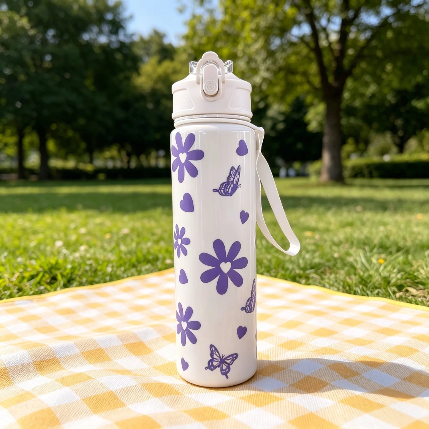 750ml Sport Water Bottle with Carry Strap