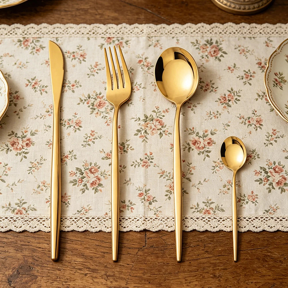 4-Piece Gold Stainless Steel Cutlery Set