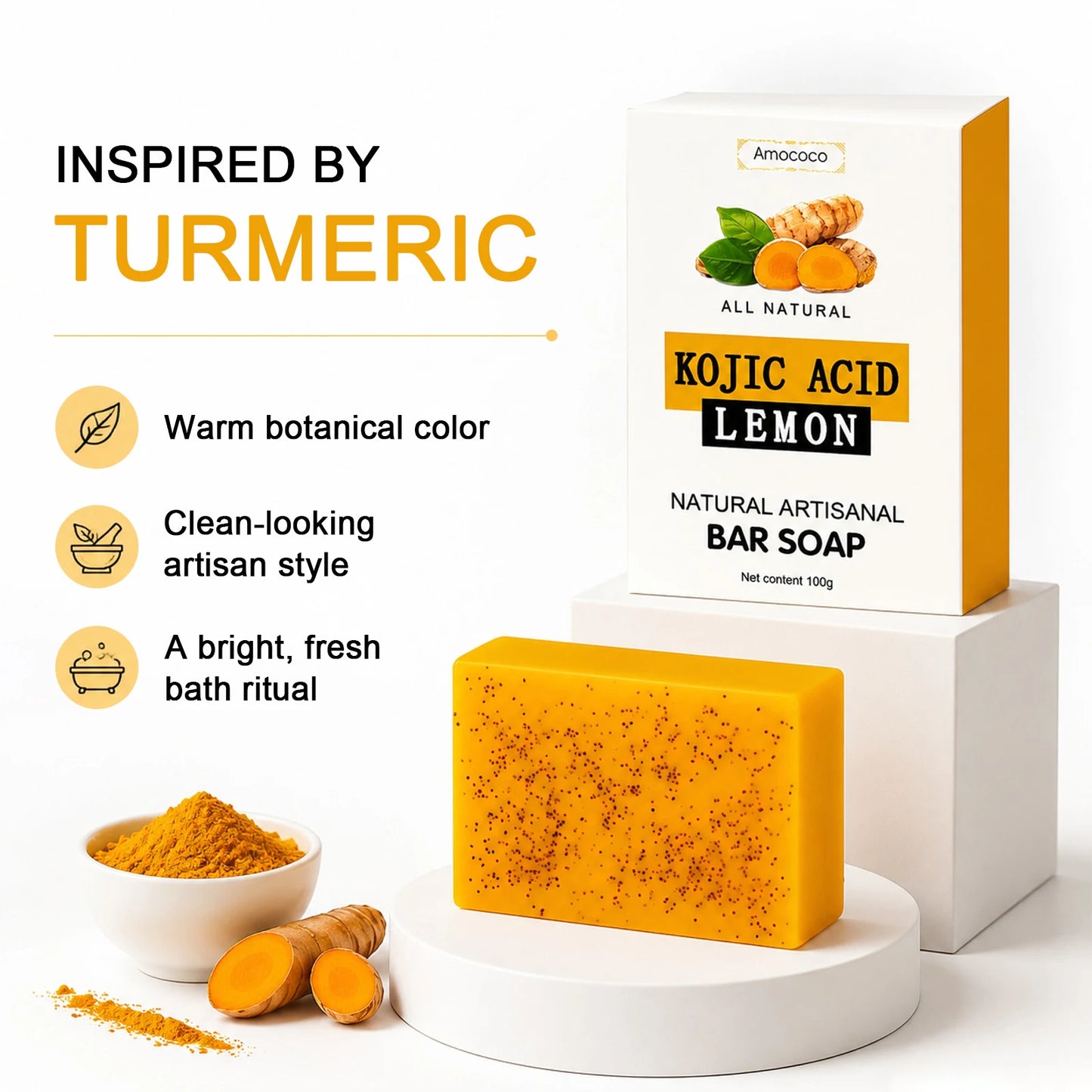Turmeric Kojic Acid Brightening Soap Bar