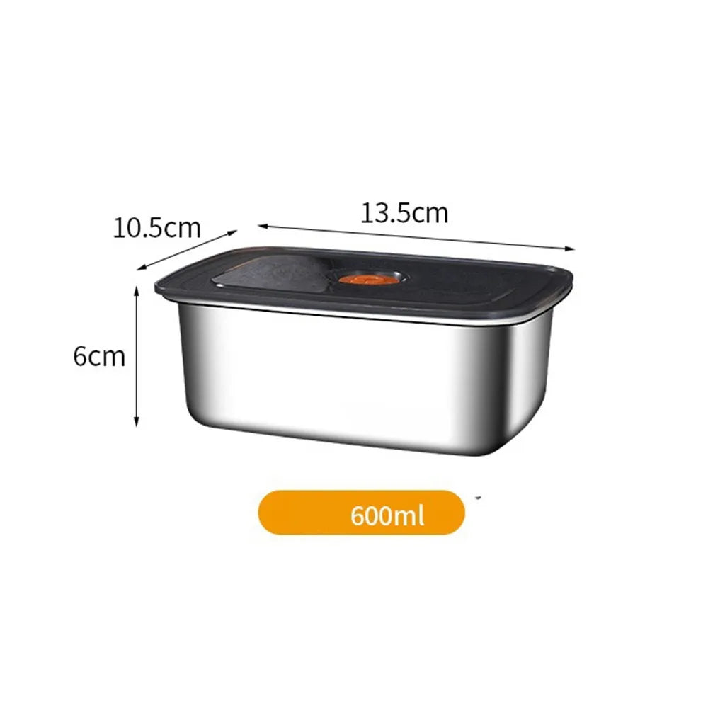 High Quality Stainless Steel Camping Lunch Box Sealed Refrigerator Freezer Storage Box Leak-proof Microwave Suitable Bento Box