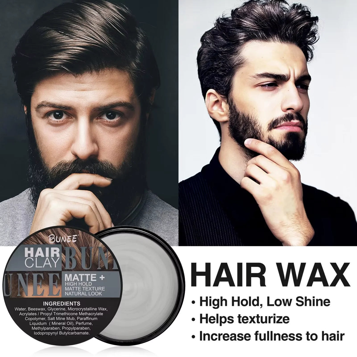 Men's Matte Hair Paste, Water-Based Texture, 100–120 g