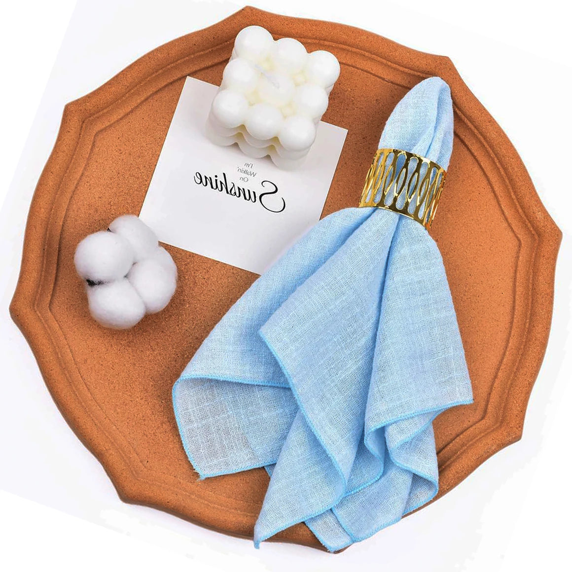 Cotton Gauze Dinner Napkins – Set of 10