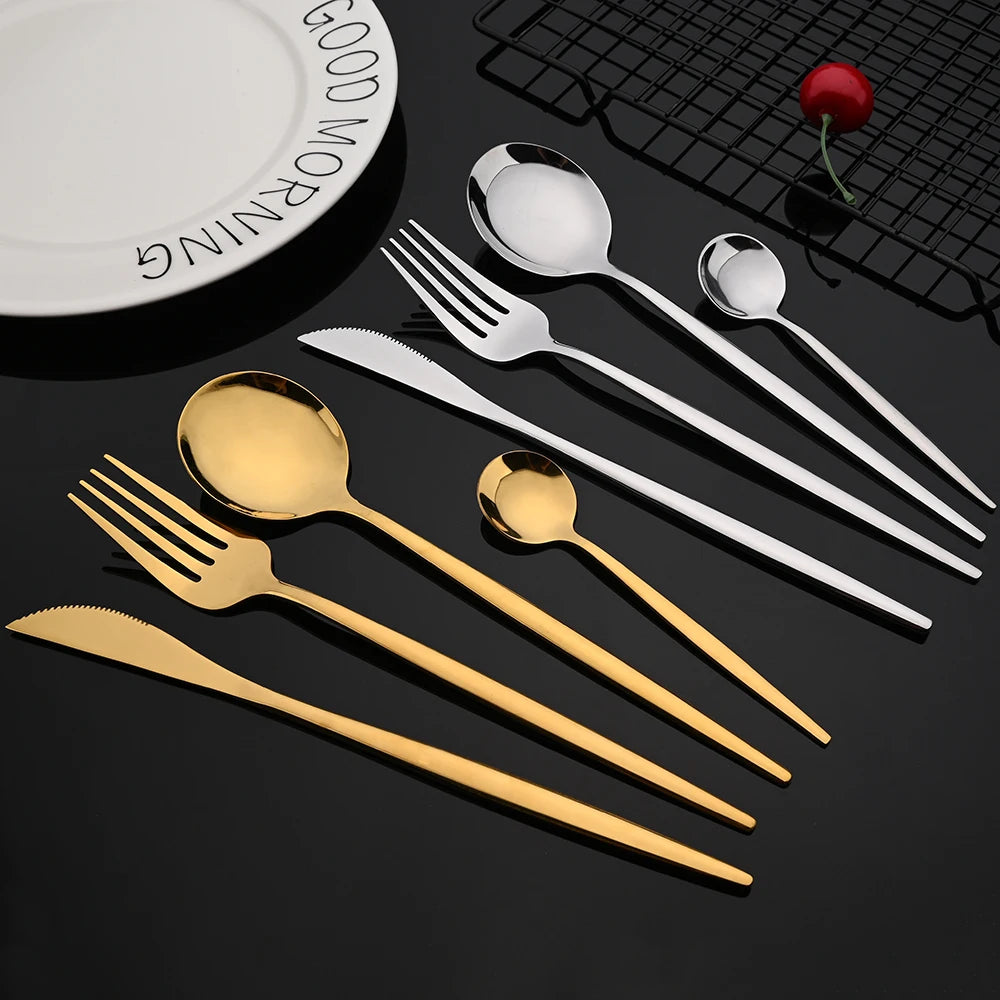 4-Piece Gold Stainless Steel Cutlery Set