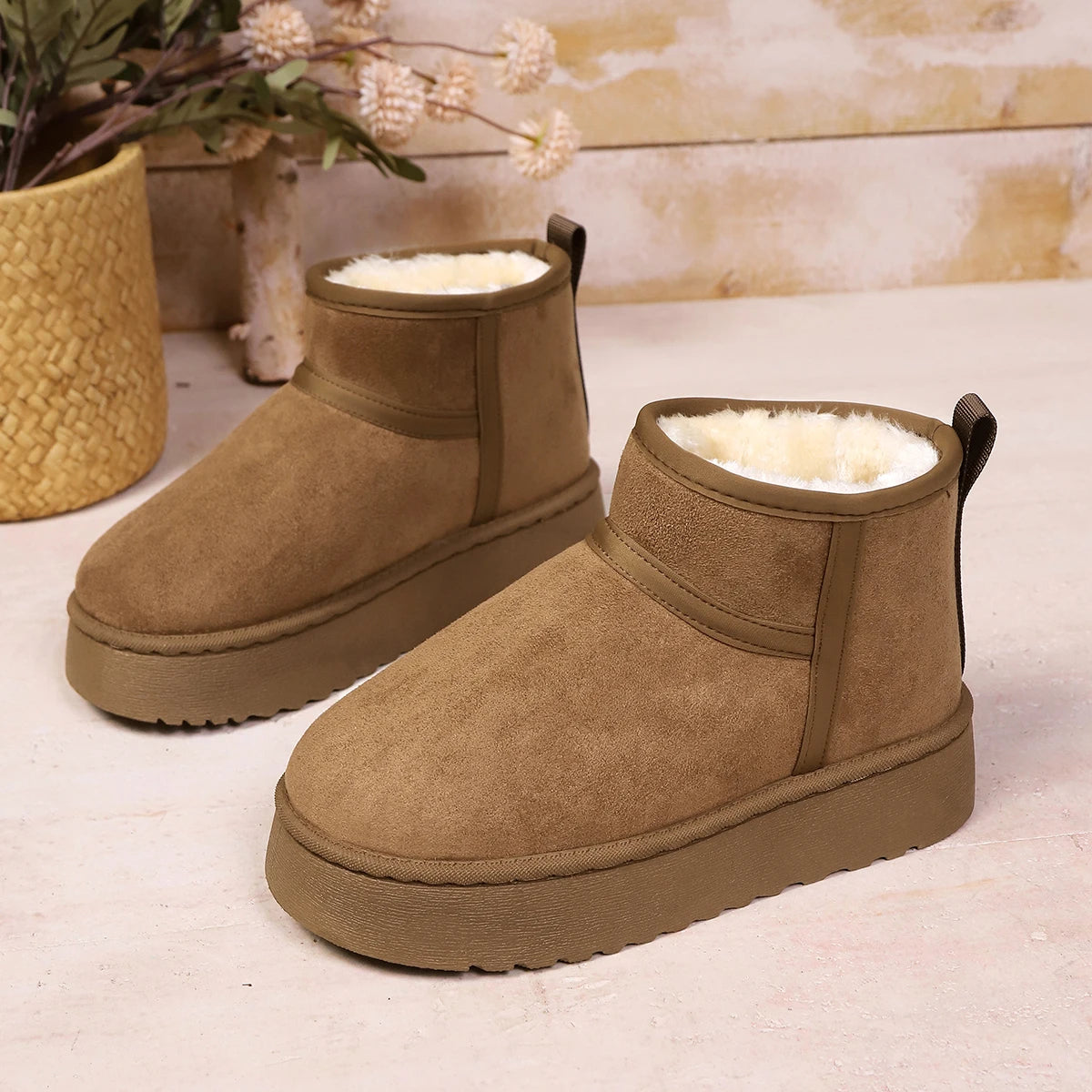 Sheepskin Wool Lined Women's Snow Boot