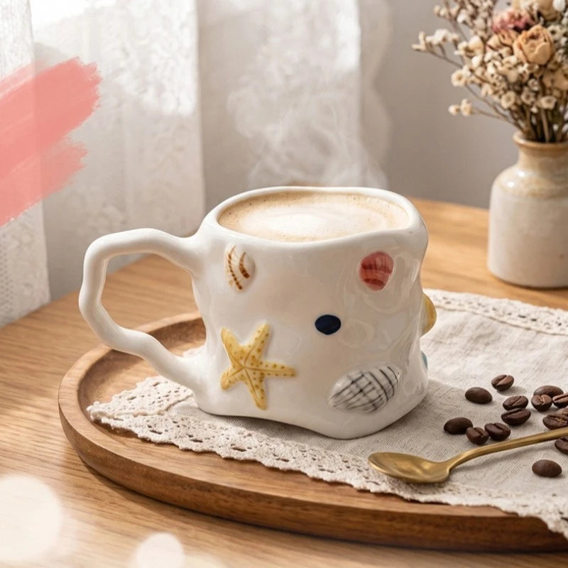 Seashell Ceramic Coffee Mug
