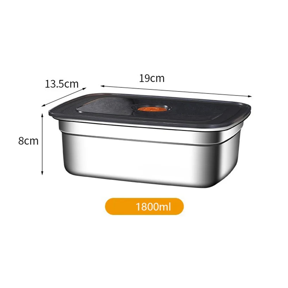 High Quality Stainless Steel Camping Lunch Box Sealed Refrigerator Freezer Storage Box Leak-proof Microwave Suitable Bento Box