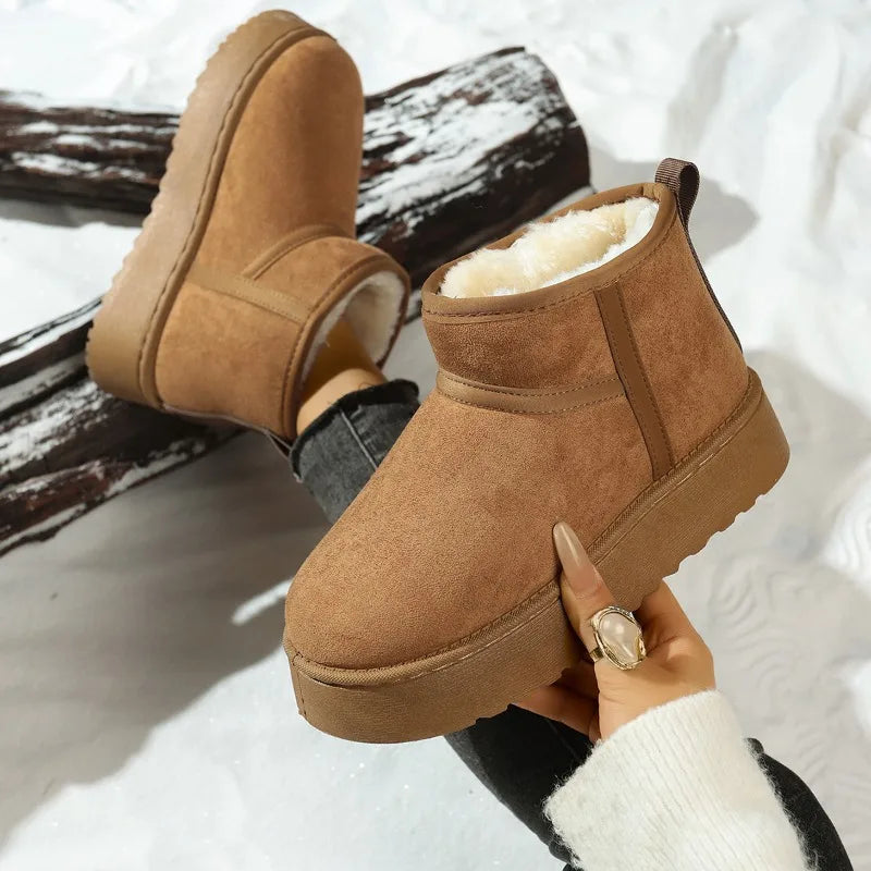 Sheepskin Wool Lined Women's Snow Boot