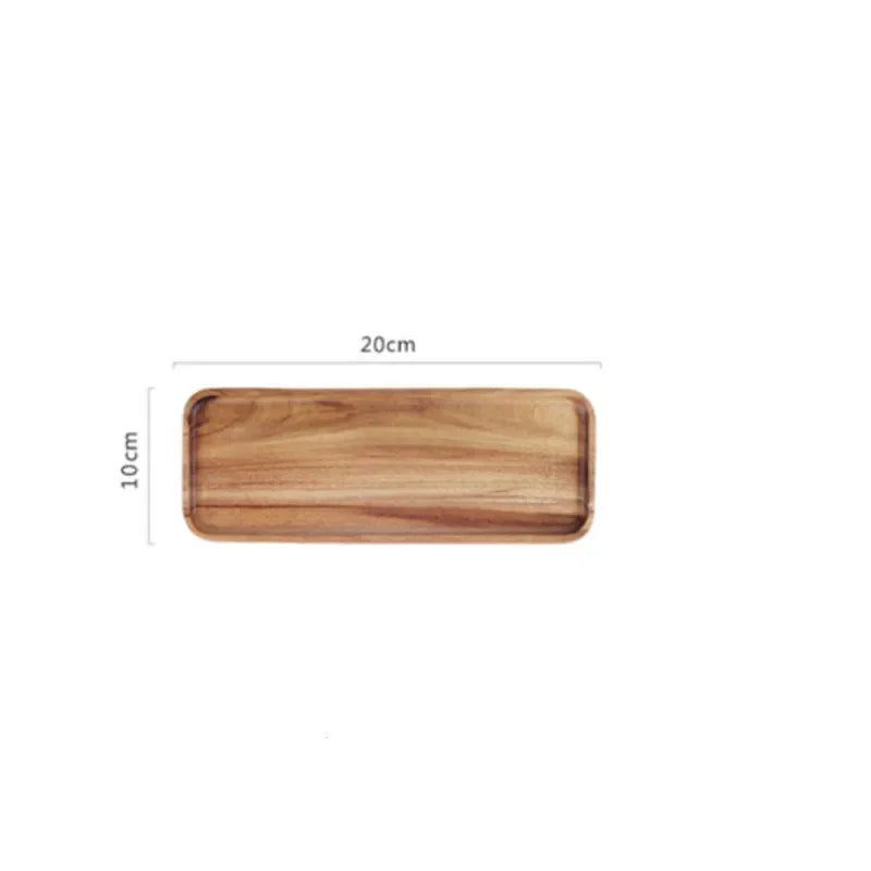 Acacia Wood Rectangular Tea & Serving Tray