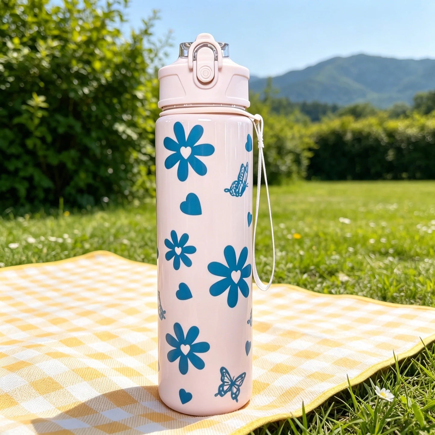 750ml Sport Water Bottle with Carry Strap