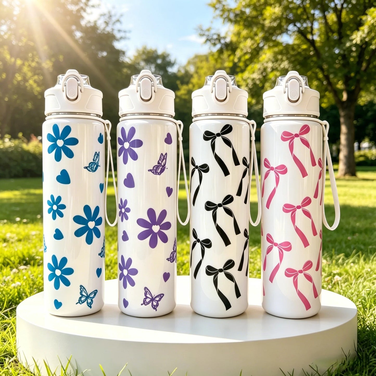 750ml Sport Water Bottle with Carry Strap