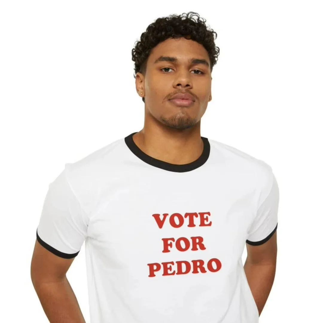 Napoleon Dynamite Vote For Pedro Graphic Ringer Tee