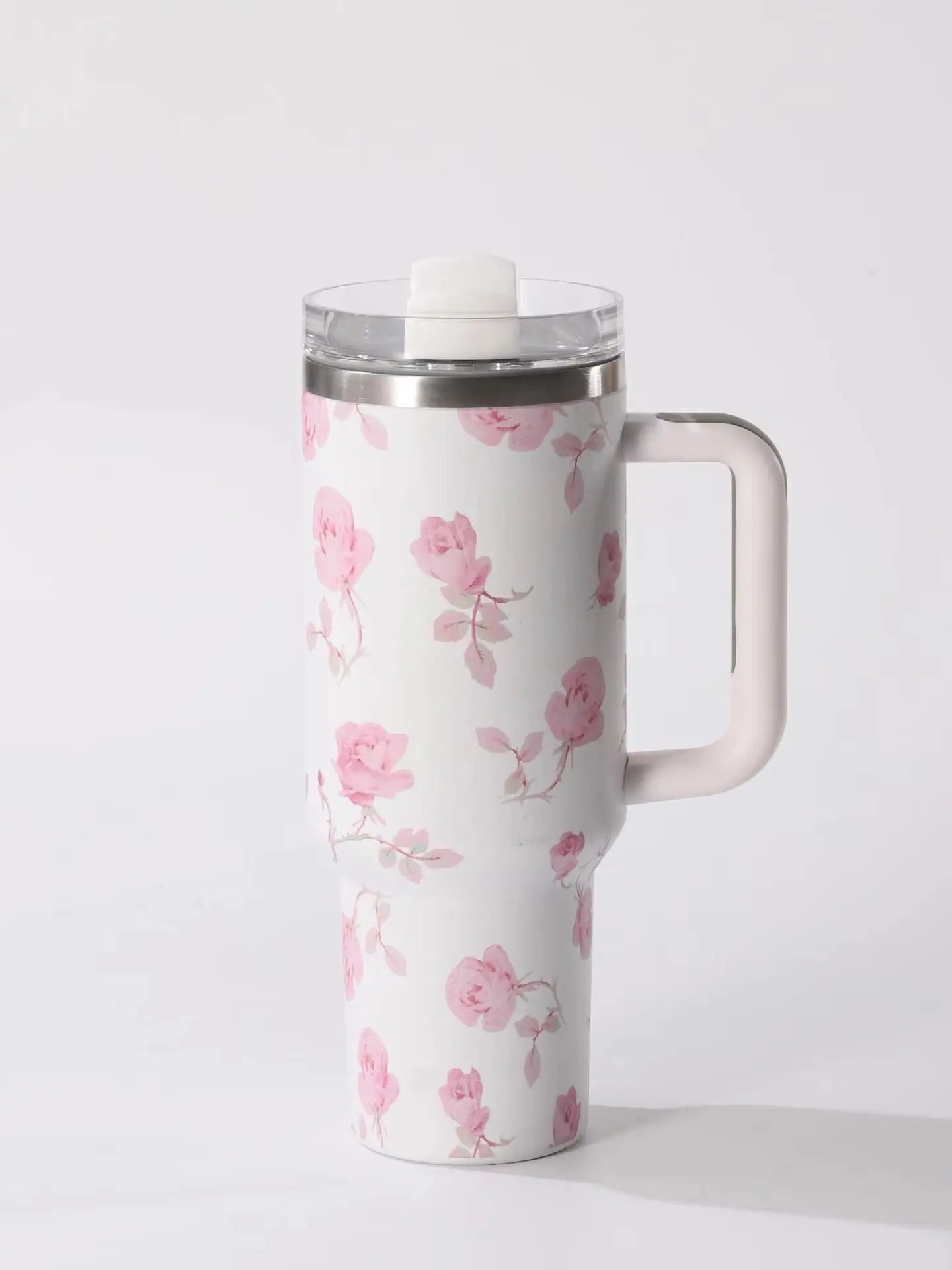40 Oz Flip Straw Tumbler With Leakproof Lid | Straw & Handle Cupholder, Compatible For Travel, Insulated Stainless Steel Cup, 6 Hours Cold/Warm