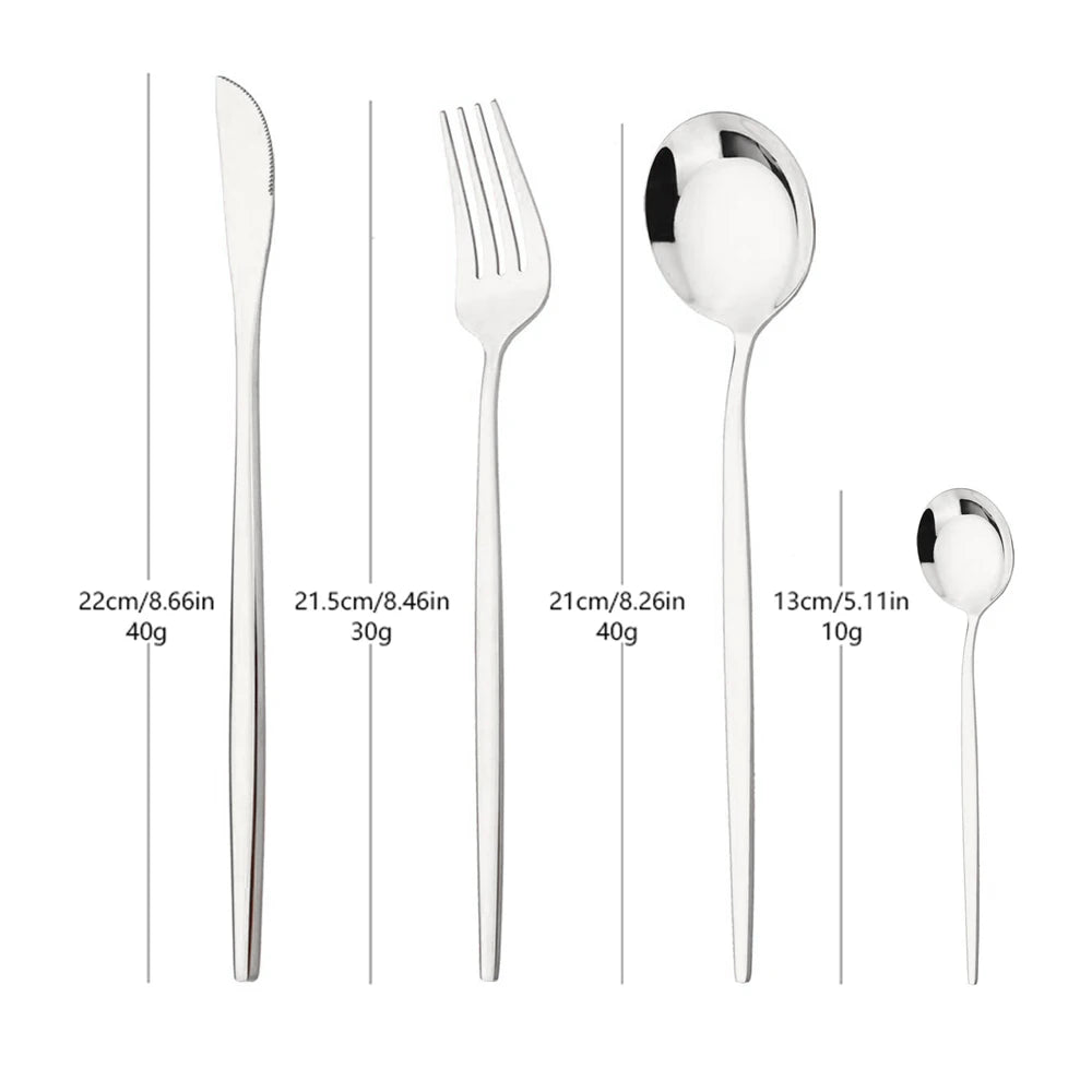 4-Piece Gold Stainless Steel Cutlery Set