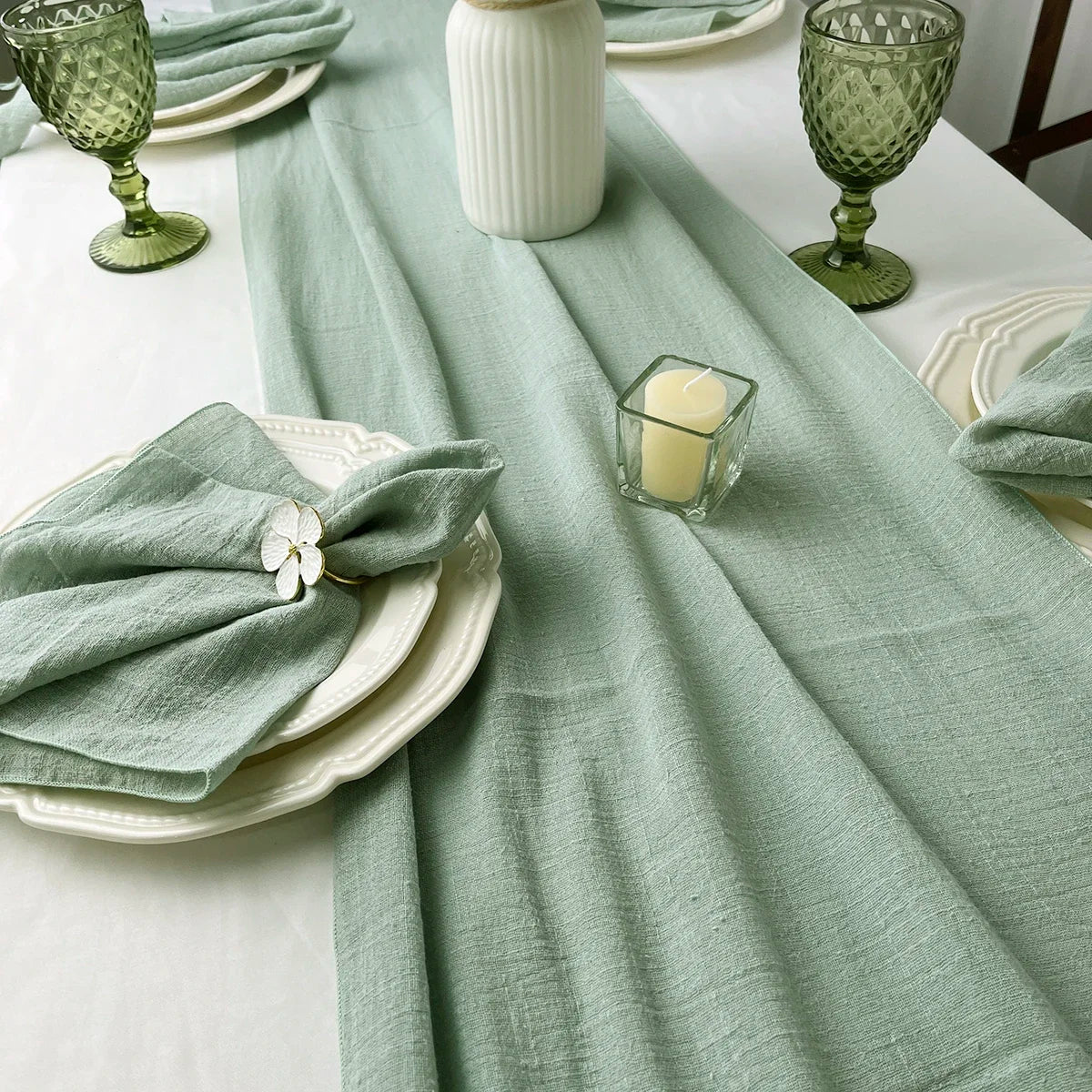 Cotton Gauze Dinner Napkins – Set of 10
