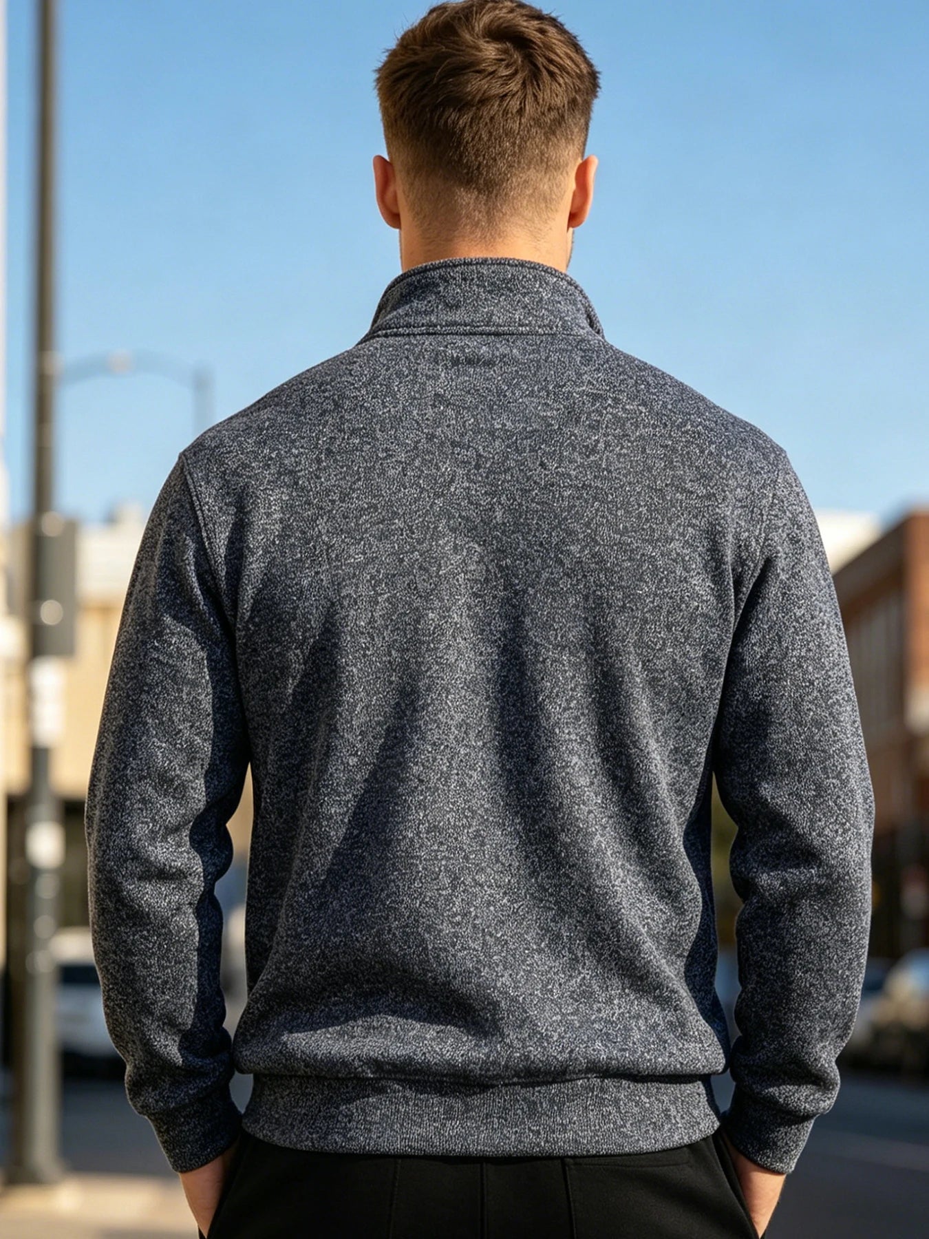 Men's Quarter-Zip Mock Neck Pullover