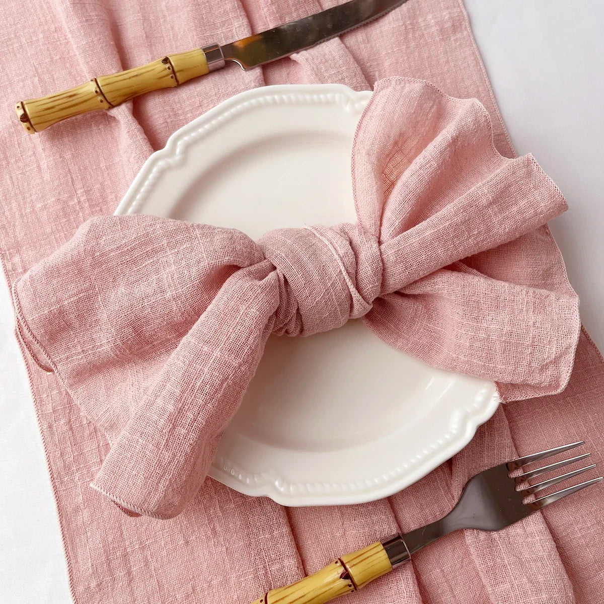 Cotton Gauze Dinner Napkins – Set of 10