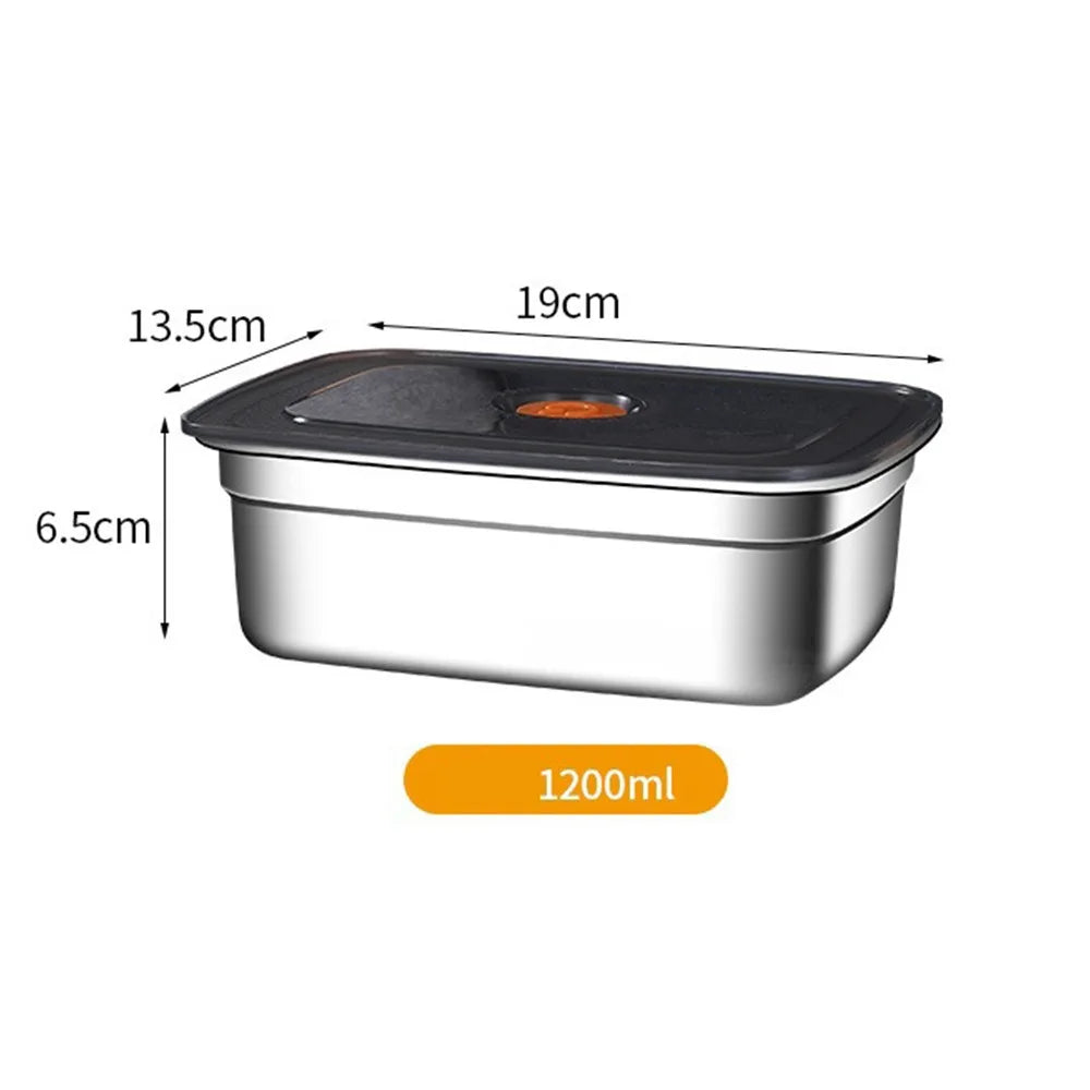 High Quality Stainless Steel Camping Lunch Box Sealed Refrigerator Freezer Storage Box Leak-proof Microwave Suitable Bento Box