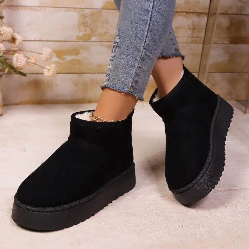 Sheepskin Wool Lined Women's Snow Boot