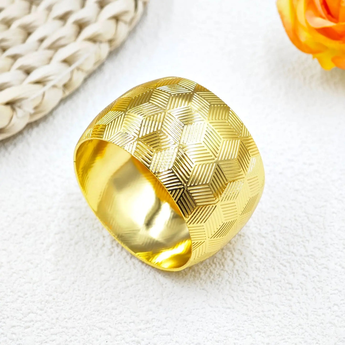 Gold Metal Napkin Ring – Hotel Collection