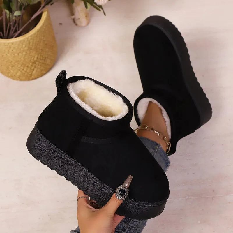 Sheepskin Wool Lined Women's Snow Boot
