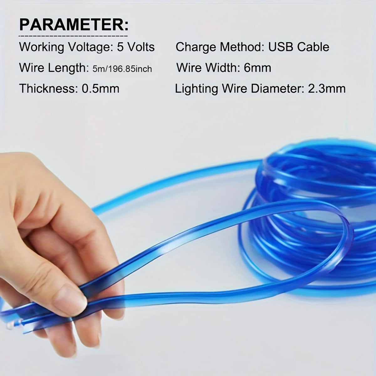 5 m USB Ambient EL Wire Light