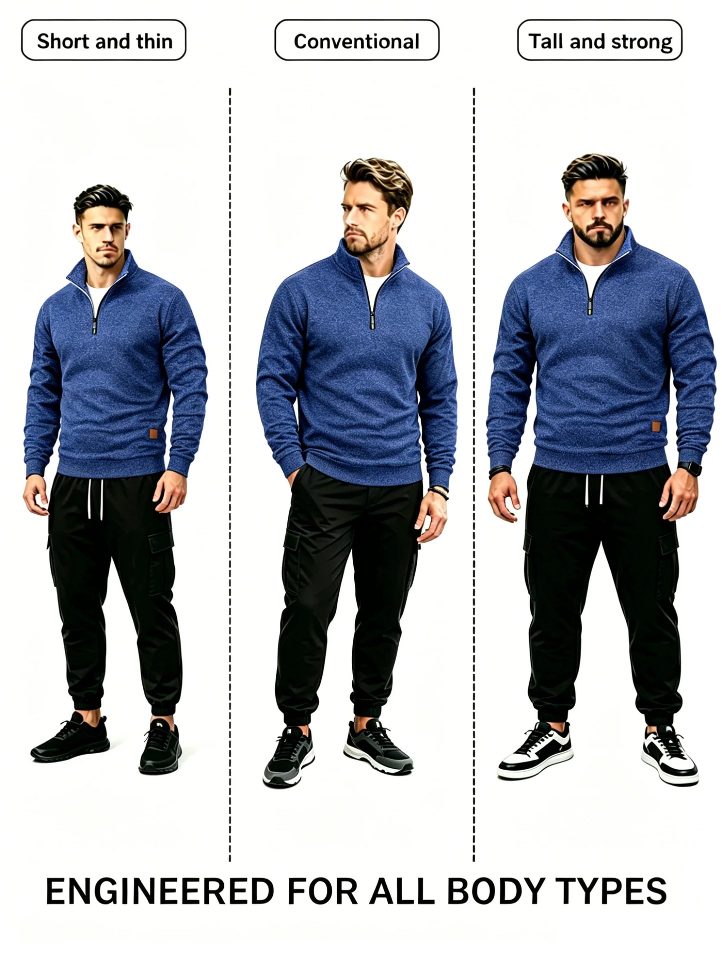 Men's Quarter-Zip Mock Neck Pullover