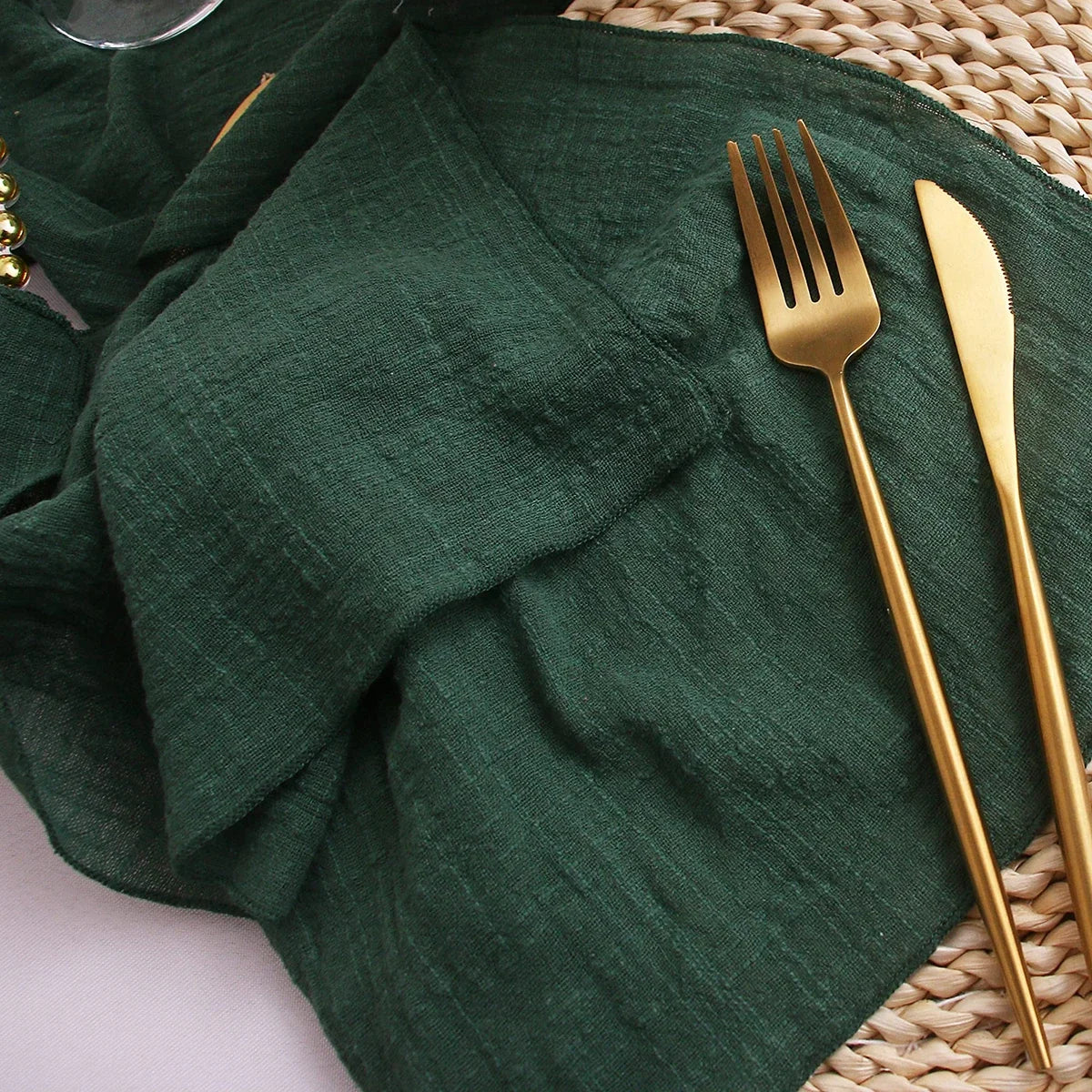 Cotton Gauze Dinner Napkins – Set of 10