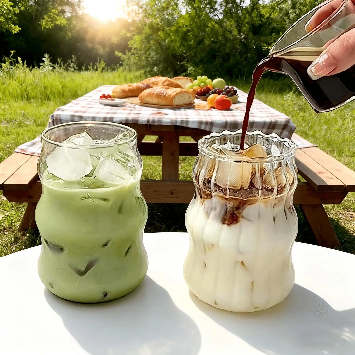 Cloud-Shaped Borosilicate Glass Cup