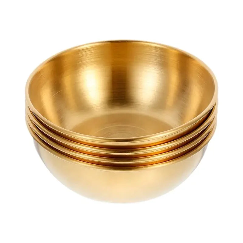 Gold Stainless Steel Sauce & Appetizer Dish Set