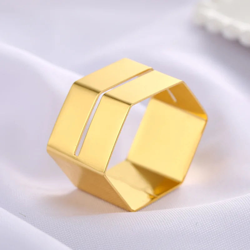 Gold Metal Napkin Ring – Hotel Collection
