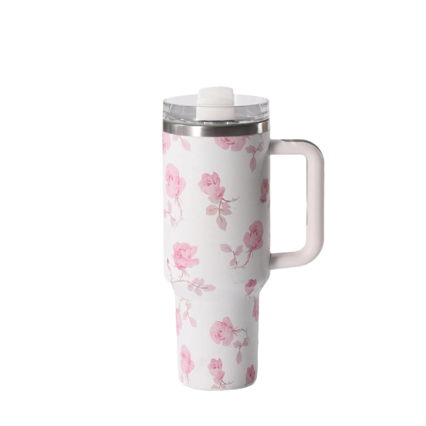 40 Oz Flip Straw Tumbler With Leakproof Lid | Straw & Handle Cupholder, Compatible For Travel, Insulated Stainless Steel Cup, 6 Hours Cold/Warm