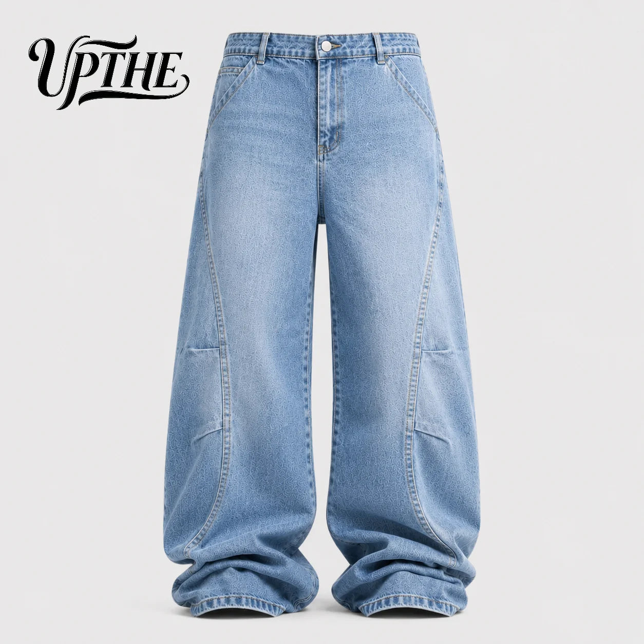 UP.THE Light Wash Baggy Wide Leg Jeans