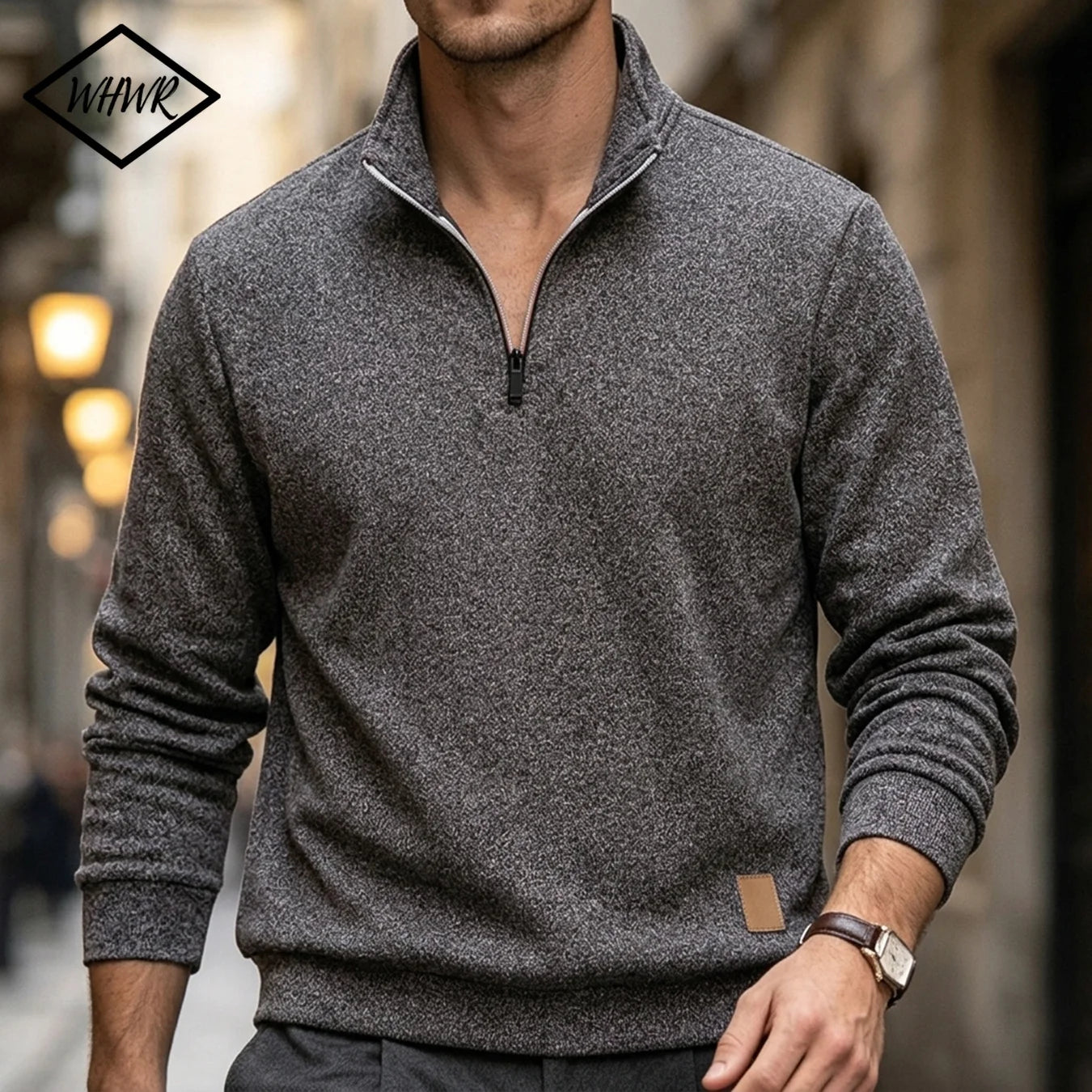 Men's Quarter-Zip Mock Neck Pullover