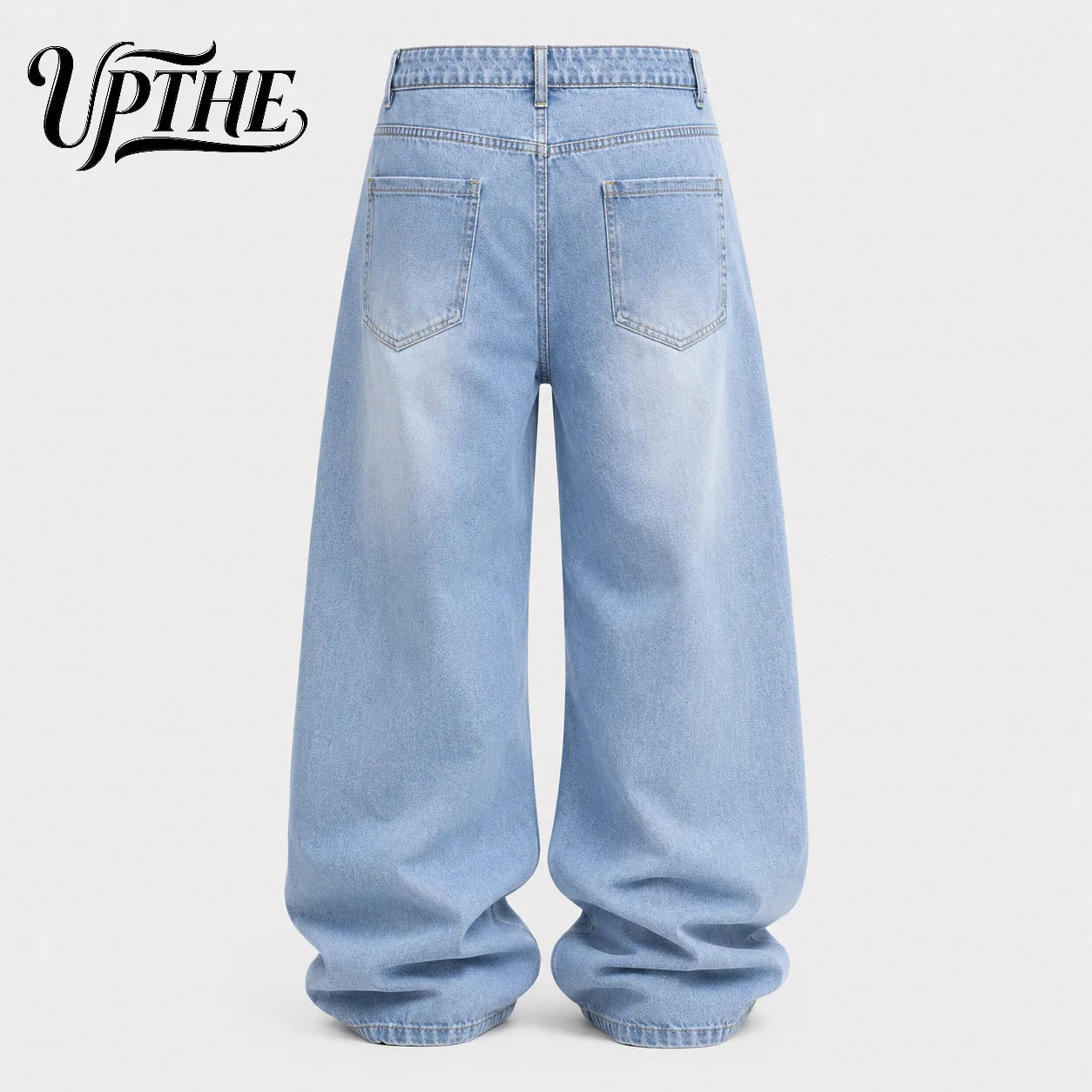 UP.THE Light Wash Baggy Wide Leg Jeans