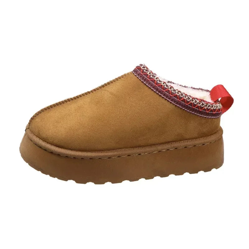 Cashmere-Lined Slip-On Snow Slipper Boot