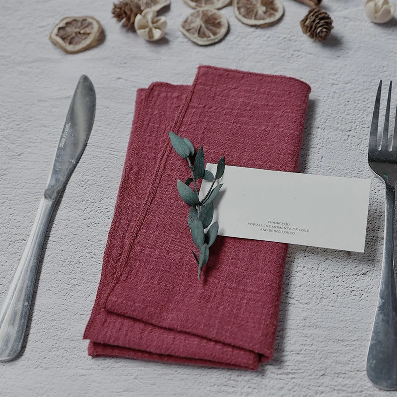 Pink Cotton Cloth Napkins – Set of 10