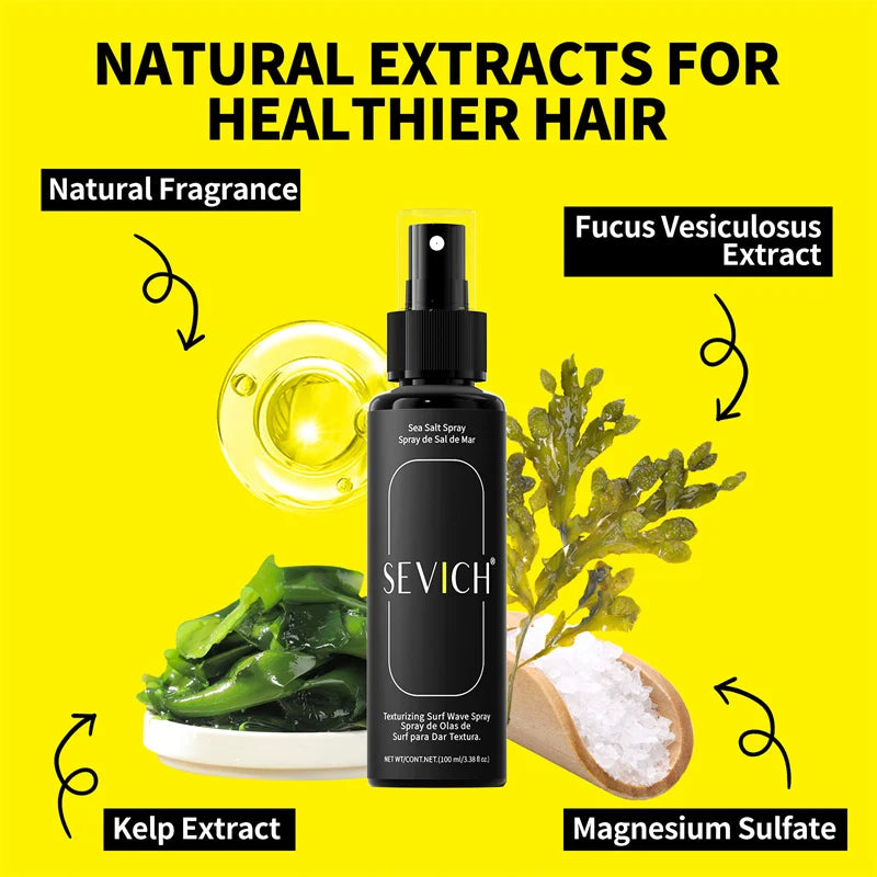 Natural Sea Salt Spray, Soft Waves & Texture, 100 ml