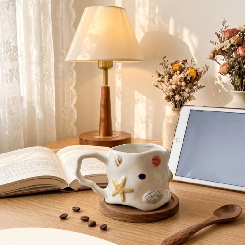 Seashell Ceramic Coffee Mug