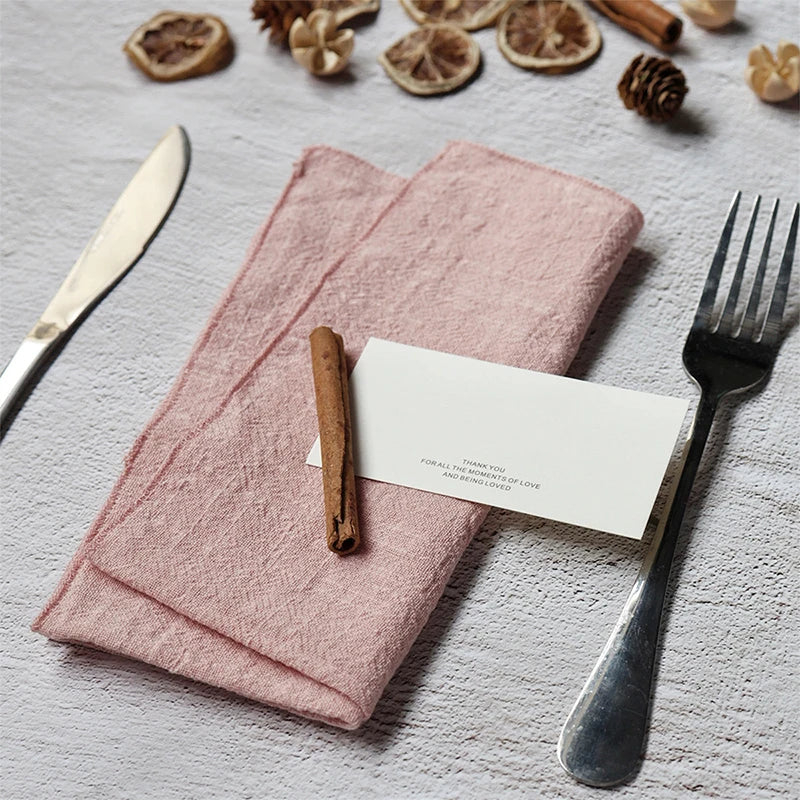 Pink Cotton Cloth Napkins – Set of 10
