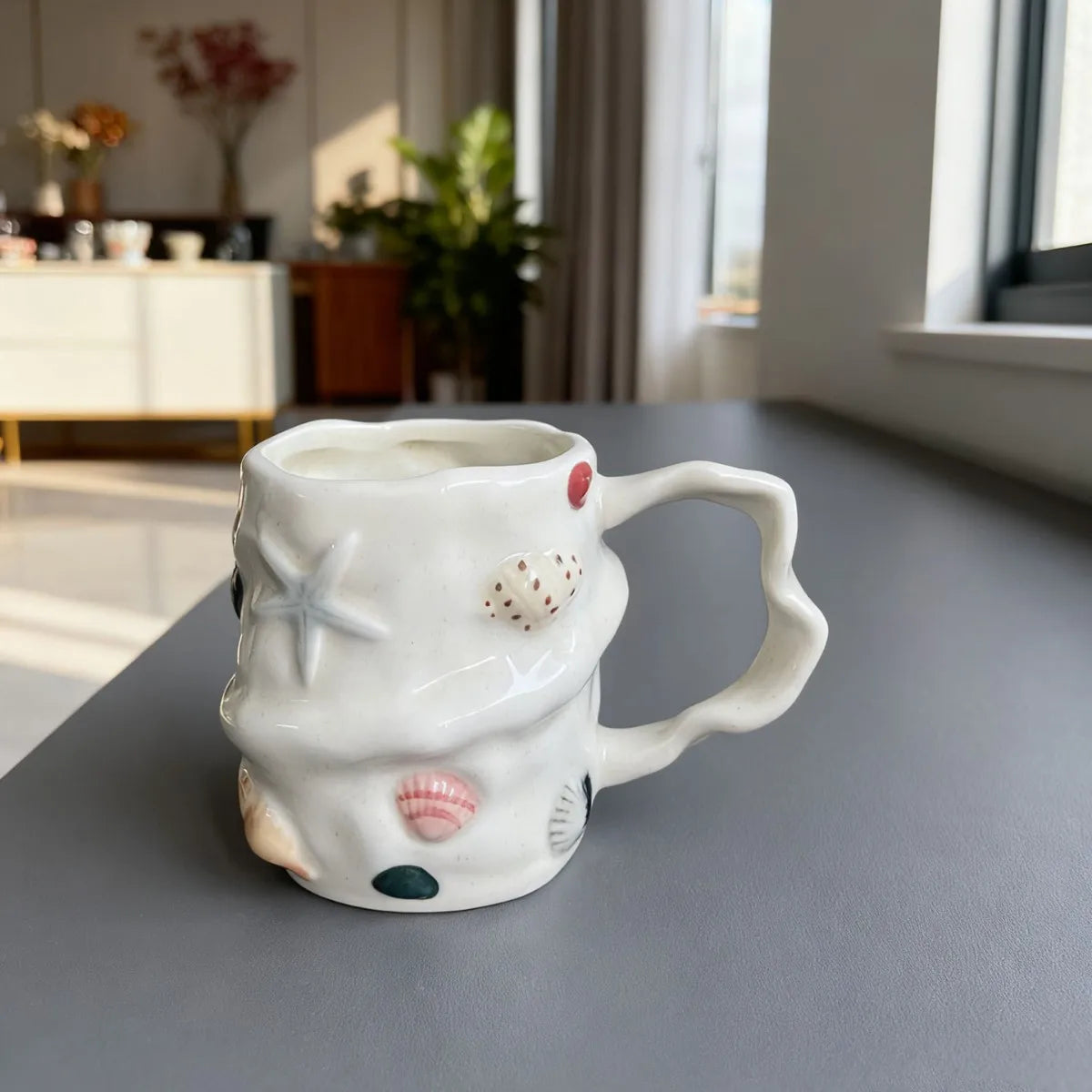 Seashell Ceramic Coffee Mug